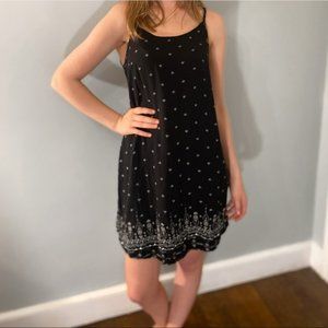 MOSSIMO spaghetti strap box dress black white pattern size medium